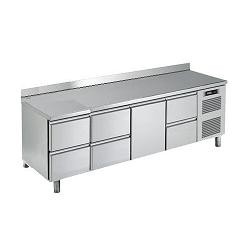 GastroXtrem Kühltisch Korpus IV Tiefe 70 cm, Edelstahl, Umluft für die Gastronomie
