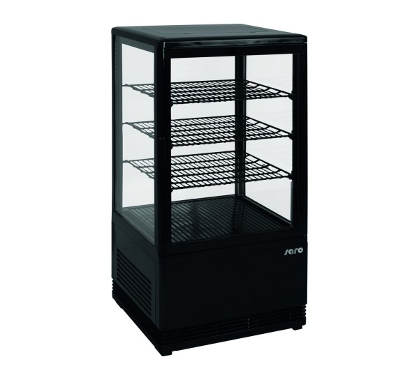 SARO Mini-Umluftkühlvitrine SC 70 schwarz