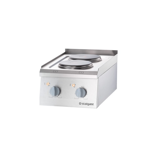 STALGAST Edelstahl Elektro-Kochfeld als Tischgerät mit 2 Herdplatten, Serie 700 ND