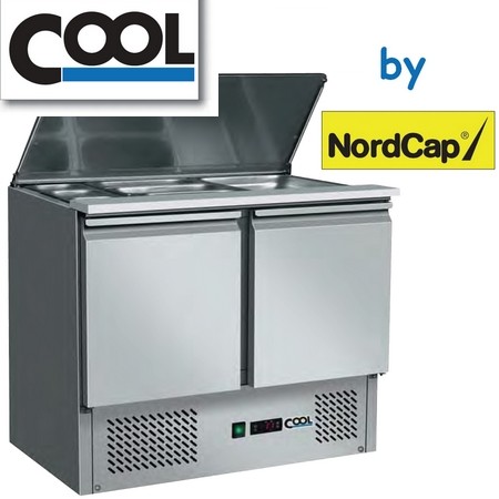 COOL by Nordcap Saladette SL 9, 2 x GN 1/1 + 3 x GN 1/6, Edelstahl, Umluft für die Gastronomie