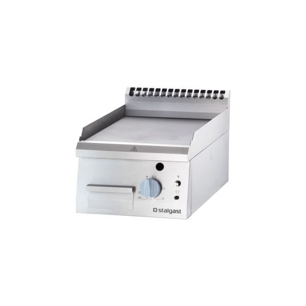STALGAST Edelstahl Gas-Griddleplatte als Tischgerät, 400x700 mm, glatte Grillfläche, Serie 700 ND