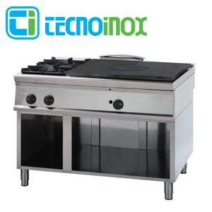 Gaskochfeld 3-flammig mit großer Glühplatte 25,5 kW Tecnoinox PCPG12FG9 - Gaskochfläche