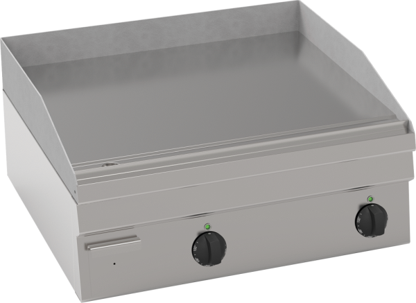 KBS Elektro-Grillplatte glatt hartverchromt matt gebürstet 2 Heizzonen Tischgerät