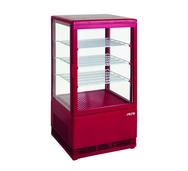 SARO Mini-Umluftkühlvitrine SC 70 rot