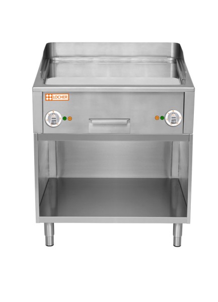LOCHER 201490 Burger-Bratplatte 1000 hartverchromt, glatt