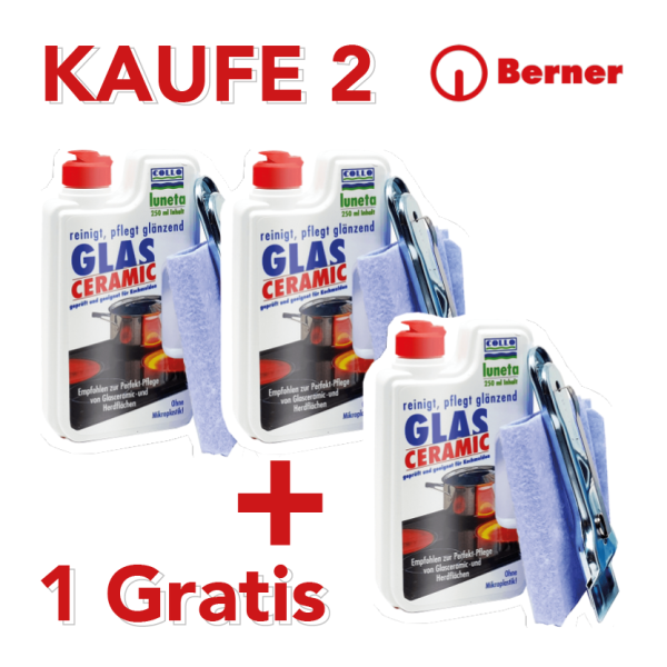 Rabatt Aktion-Profi-Pflegeset für Glaskeramik 250 ml MADE in GERMANY-2+1