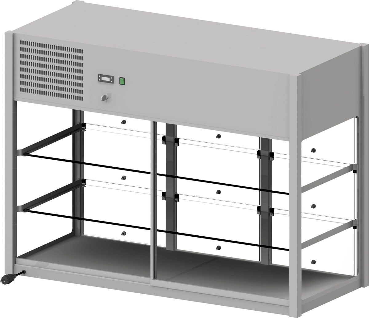 AUSGABEVITRINE UND KÜHLWANNE