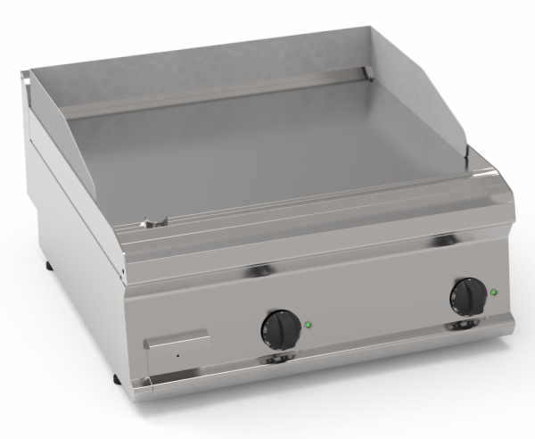 KBS Elektro-Grillplatte glatt hartverchromt matt gebürstet 2 Heizzonen Tischgerät