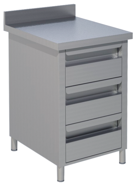 KBS Schubladenschrank 4 Schubladen BxT 50x60cm Aufkantung