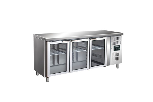 SARO Kühltisch mit 3 Glastüren GN 3100 TNG
