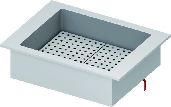 STALGAST Eiswanne "Drop-In" 2x GN1/1 830x620x210 mm Edelstahlabdeckung