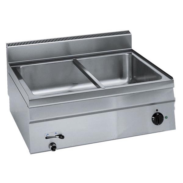 Tecnoinox Bainmarie, Gas, 2kW mit 1 Becken für 2xGN 1/1 H=150mm