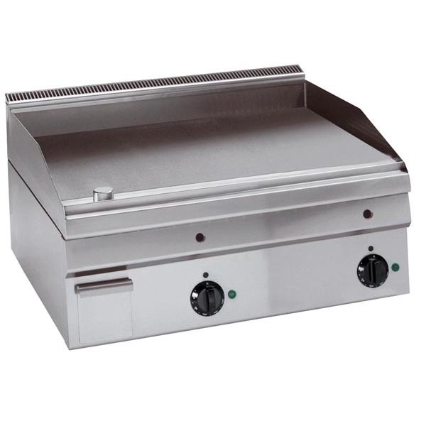 Tecnoinox Grillplatte, Elektro, glatt verchromt, 7,8kW mit 2 Heizzonen