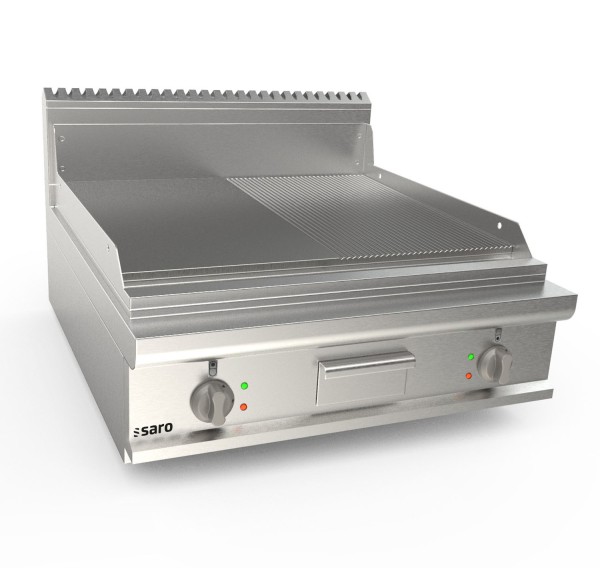 SARO Elektrogriddleplatte 800mm breit Tisch 1/2+1/2 LQ