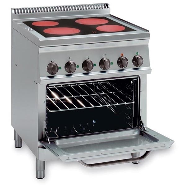Tecnoinox Herd, Elektro, Ceran-Kochfeld, Backofen, 13,3kW