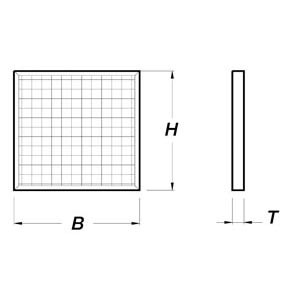 Edelstahl-Netzfilter, 290x590mm für Gastro-Abluftreinigungsanlagen