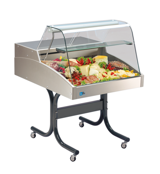 KBS Mehrzweckvitrine Super 1250 mit geradem Glasaufbau