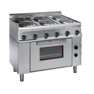 Tecnoinox Herd, Elektro, 6 Platten mit Backofen, 14,5kW