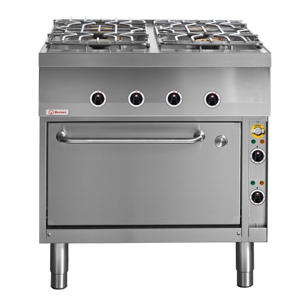 Berner BHG4D85UB Standherd Gas mit 4 Kochstellen Diagonal Sondermodell