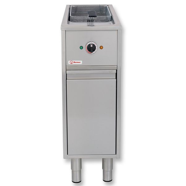Berner BFHES30 Elektro Fritteuse Standgerät mit 1 Becken Elektronik mit verstärkter Heizung