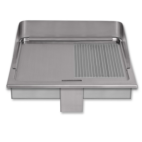 Berner BGEH80M Einbau-Bratplatte Mega Bratplatte 1/2 gerillt
