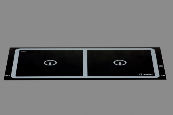 Berner BI2EGAQ7LED Einbaukochfeld Induktion 2 Kochstellen querliegend mit LED-LIGHT