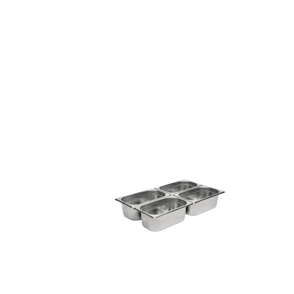 CHROMOnorm GASTRONORMBEHÄLTER AUS EDELSTAHL GN 1/4 - 265x100x162 mm