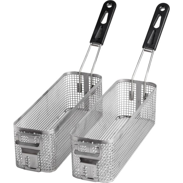 STALGAST Edelstahl Frittierkörbe, 2er Pack, für 10L-Fritteusen