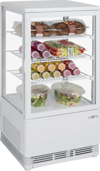SARO Mini-Umluftkühlvitrine SC 70 weiß