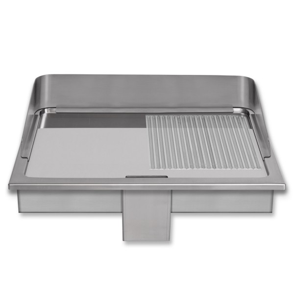 Berner BGEH80CSPEED Einbau-Bratplatte hartverchromt 1/2 gerillt Speed