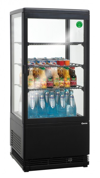 Bartscher Mini Kühlvitrine 78 Liter, schwarz, für die Gastronomie