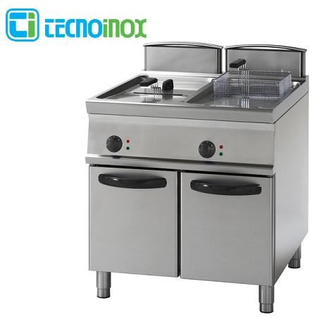 Gas-Fritteuse Tecnoinox 2x13 Liter FRV83FG7 Doppelbecken-Gastronomie-Friteuse