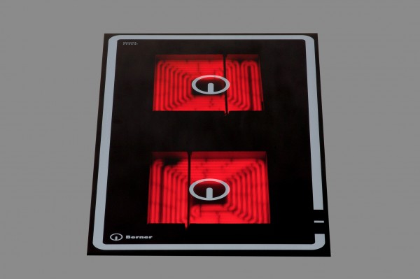 Berner BS2CESSA Speedstar Quadratplatten-Ceranfeld mit 2 Kochzonen