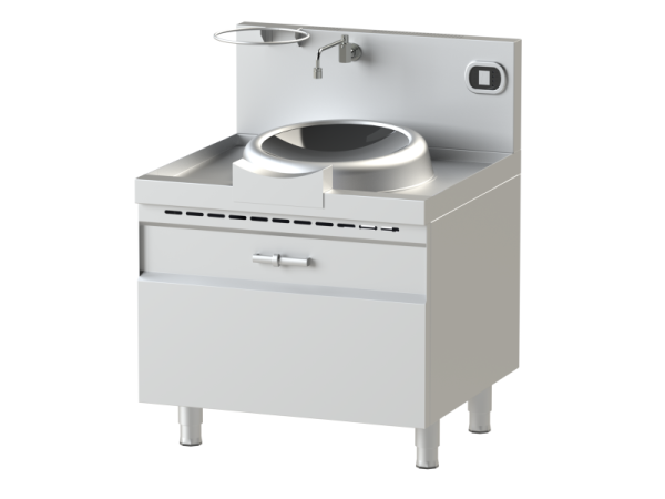 NAYATI Induktionswok 1 x 8 kW, Cuvette Ø 400 mm, Standgerät