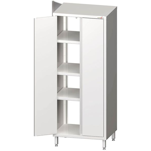 GASTROXTREM Edelstahl Durchreiche-Hochschrank mit Flügeltüren 2000mm Höhe - versch. Ausführungen