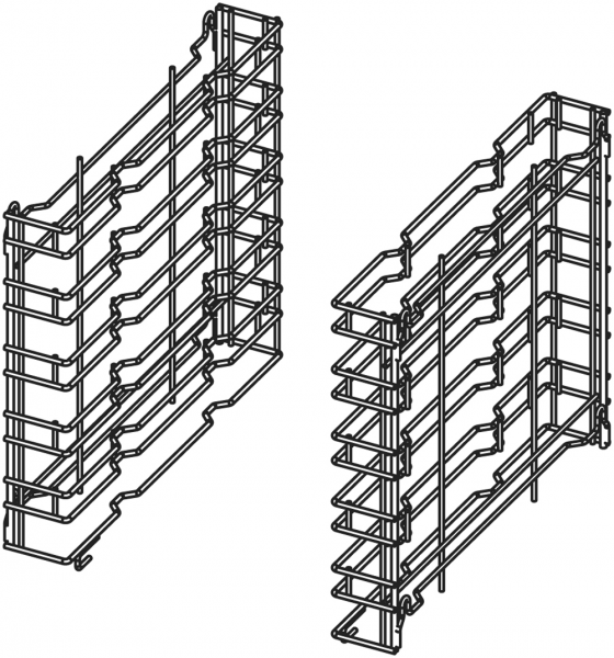 Auflageschienen 5x GN 1/1 - 5x 60 • 40 cm