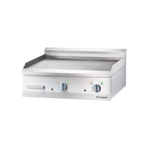 STALGAST Edelstahl Elektro-Griddleplatte als Tischgerät, 800x700 mm, glatte Grillfläche, Serie 700 N