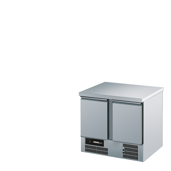 CHROMOnorm KÜHLTISCH BR 795 - GN 1/1 - 2 TÜREN - MIT TISCHPLATTE ALLSEITS AB