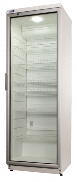KBS Glastürkühlschrank CD 350 weiß mit Schloss