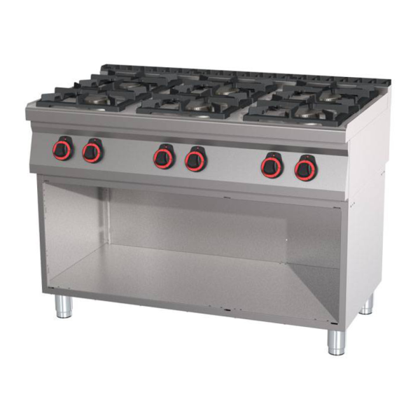 PROFIKOCHER 362012 Gasherd, 6 Kochstellen