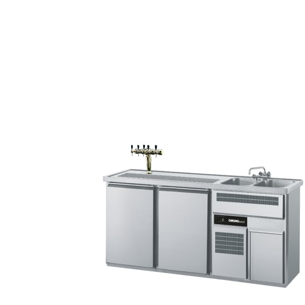 CHROMOnorm BIERTHEKE GN 1/1 - 2 BECKEN RECHTS - 2 TÜREN