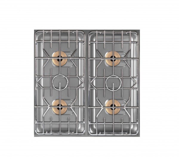 Berner BEG4P85 30.000 Watt Gastronomie-Gaskochfeld als Einbaumodul mit Zweikreisbrennern