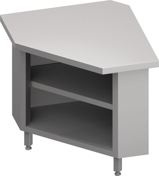 STALGAST Inneneckmodul 90° "Free Flow" mit offenem Unterschrank 785x785x880 mm Edelstahlabdeckung