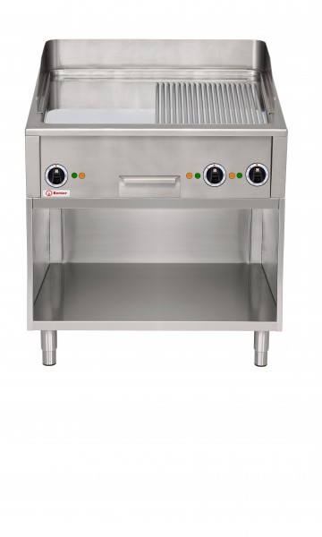 Berner BGDC120H Standbratplatte Beef & Burger 1/3 gerillt hartverchromt Elektro