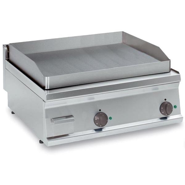 Tecnoinox Grillplatte, elektro, glatt, 7,8kW, 2 Heizzonen