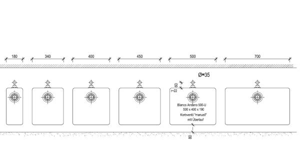 Blanco Andano Einschweissbecken ohne Randvertiefung zu Arbeitsplatte 5mm