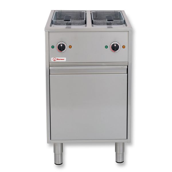 Berner BFHE60_2 Elektro Fritteuse Standgerät mit 2 Becken Frittstar