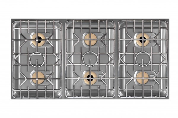 Berner BEG6D70 Gastronomiegasherd als Einbaumodul mit 6 Flammen und 27.000 Watt