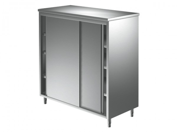 Edelstahl Geschirrschrank / Hochschrank 180 x 60 x 200 cm mit