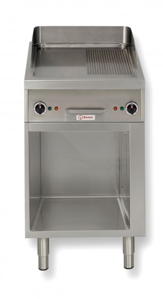 Berner BGD60H Speed Grillplatte 9,4 kW halb glatt - halb gerillt